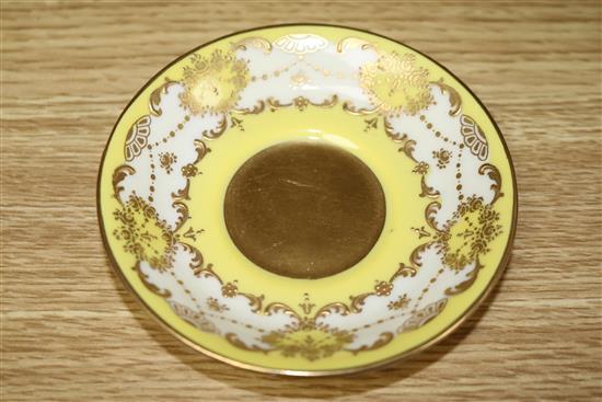 A group of 19th and early 20th century cabinet coffee cups and saucers and a Meissen cup and saucer c.1770